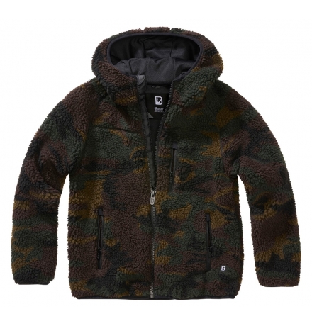Kids Teddyfleece Jacket Hooded woodland