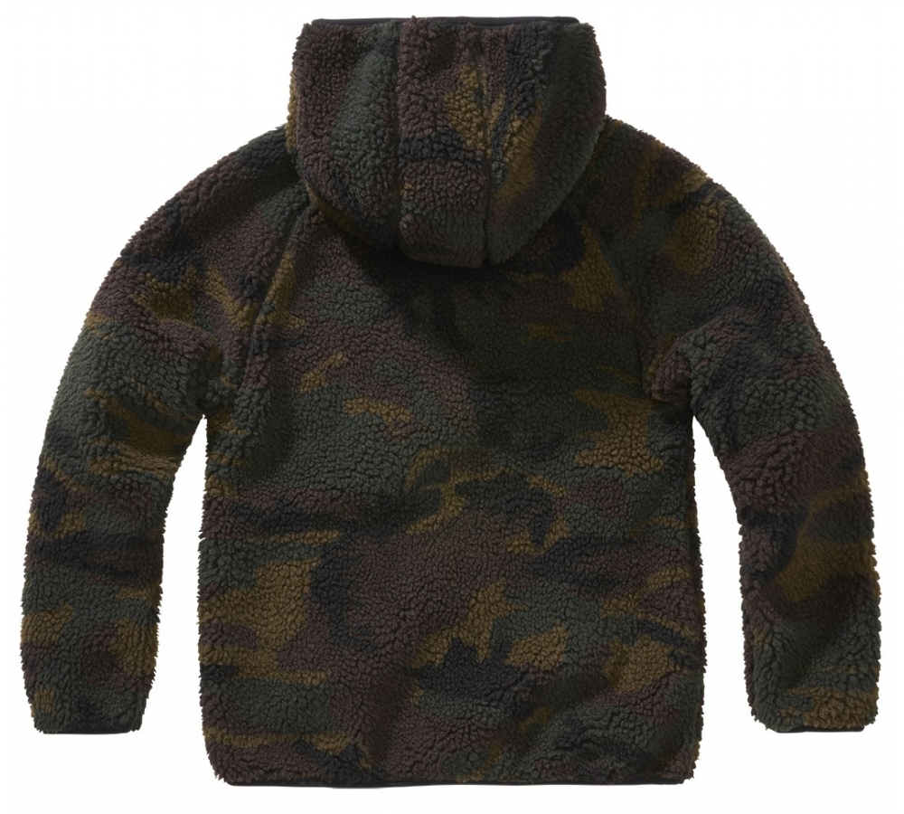 Kids Teddyfleece Jacket Hooded woodland