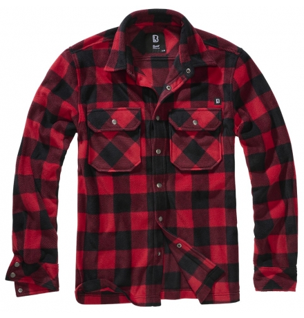 Jeff Fleece Shirt Long Sleeve red/black