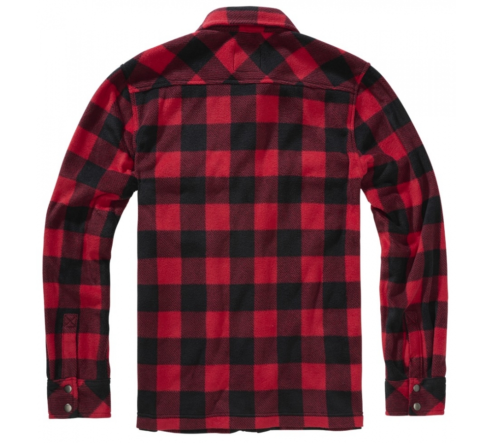 Jeff Fleece Shirt Long Sleeve red/black