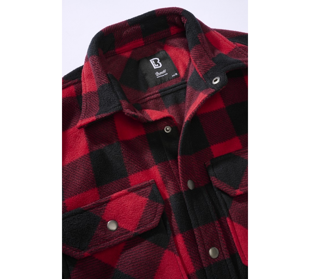 Jeff Fleece Shirt Long Sleeve red/black