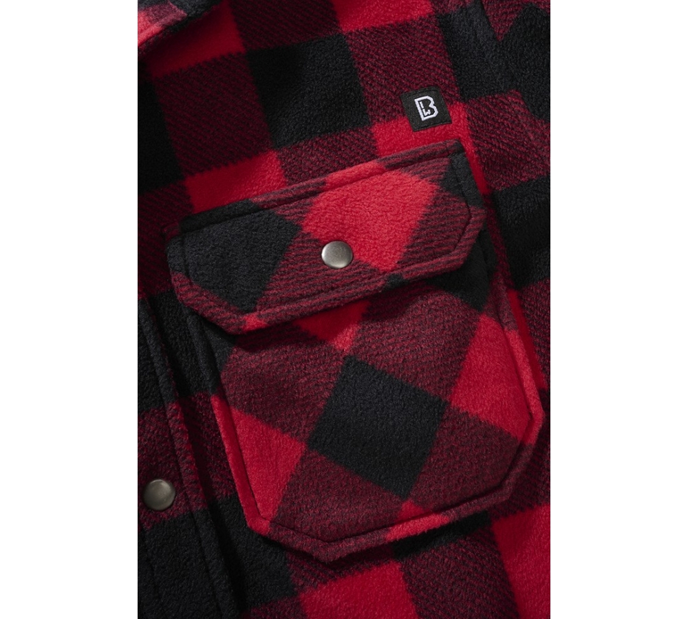 Jeff Fleece Shirt Long Sleeve red/black
