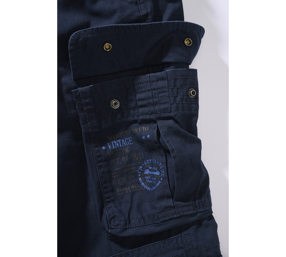 Pure Slim Fit Pants granatowe