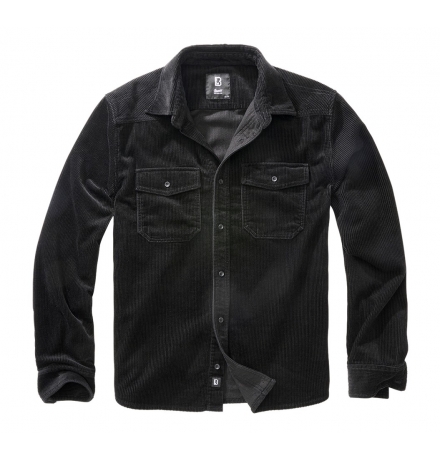 Corduroy Classic Shirt Long Sleeve schwarz