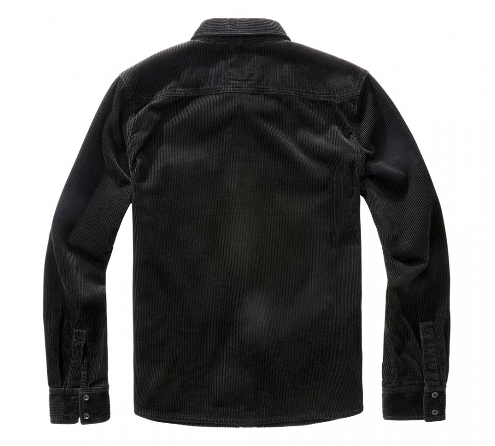 Corduroy Classic Shirt Long Sleeve schwarz