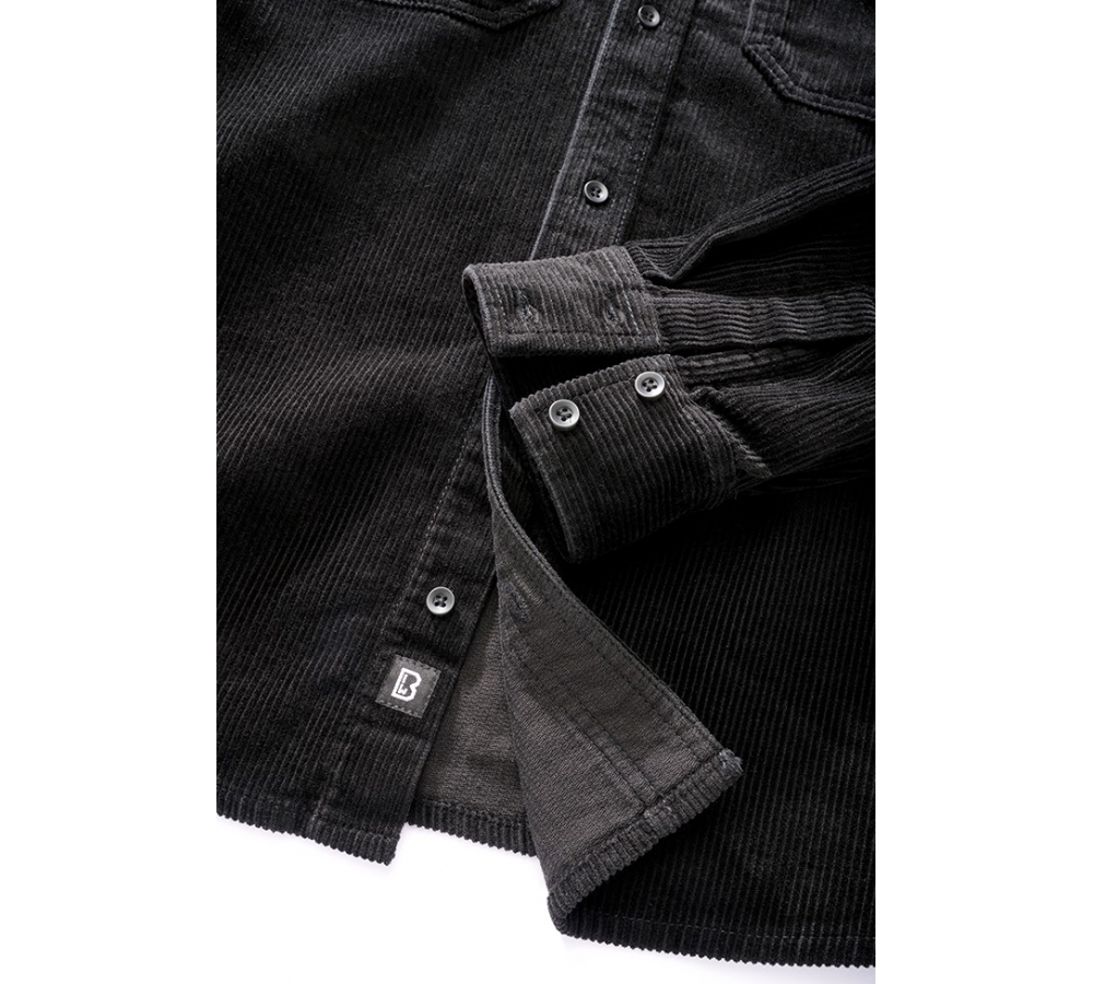 Corduroy Classic Shirt Long Sleeve schwarz