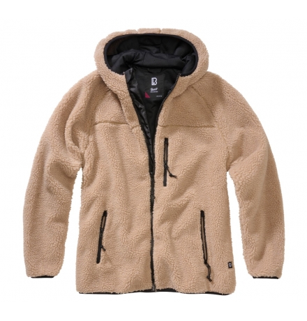 Women Teddyfleece Jacket Hooded camel