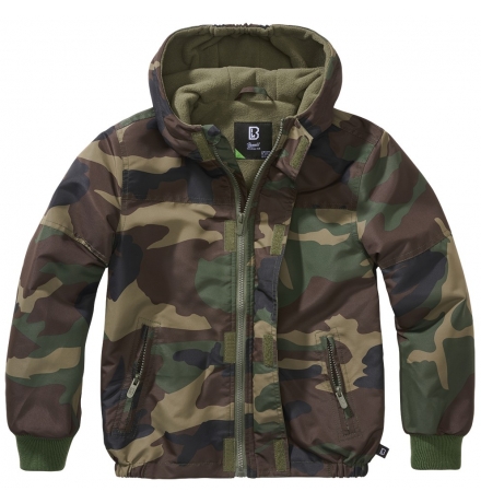 Kids Frontzip Windbreaker woodland