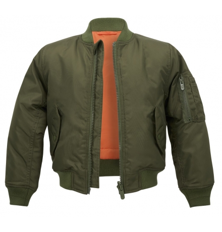 Blouson MA1 Enfant olive