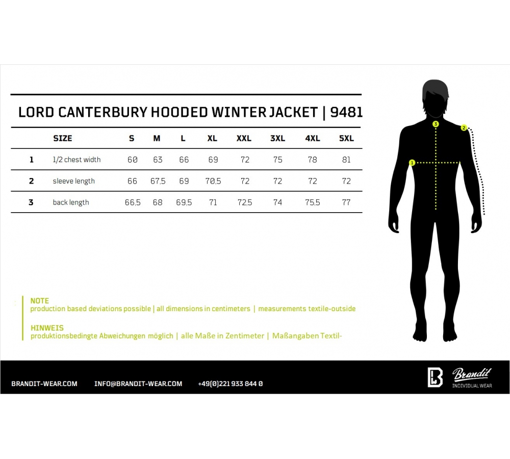 Lord Canterbury Hooded Winter Jacket schwarz