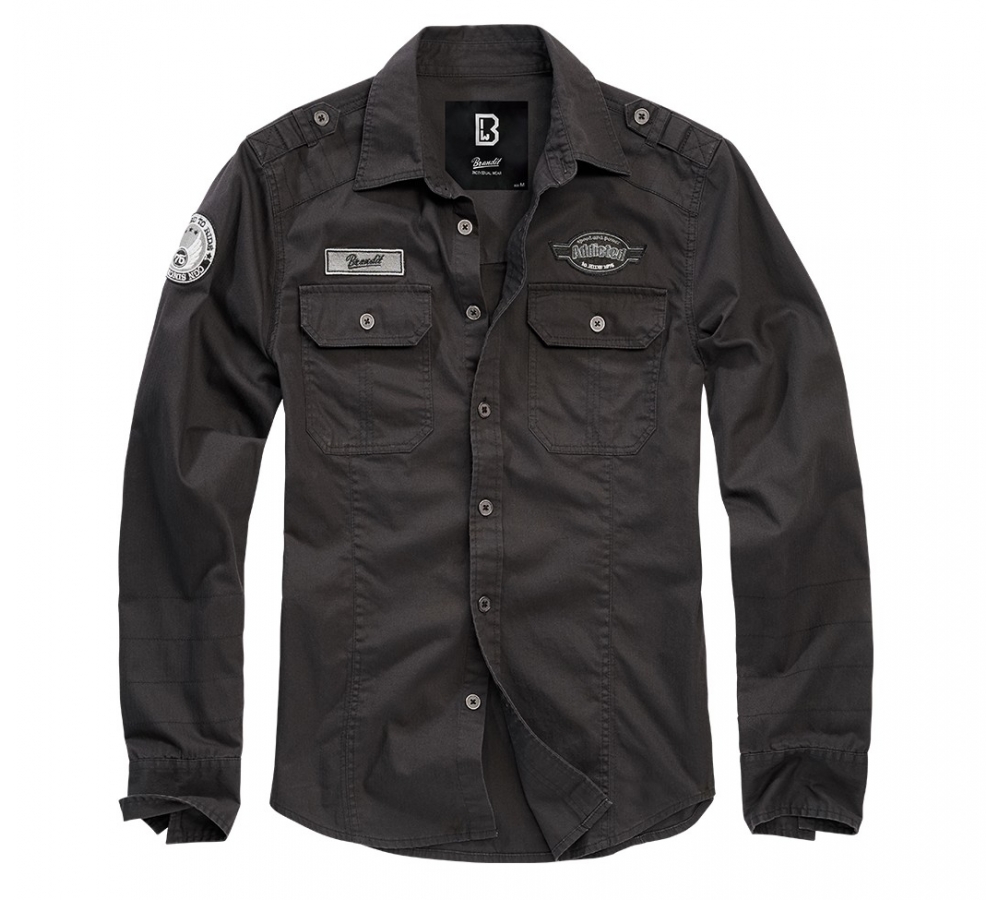 Luis Vintage Shirt Long Sleeve schwarz