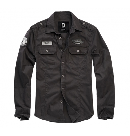 Luis Vintage Shirt Long Sleeve schwarz