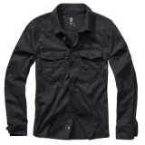 Flannel Shirt Long Sleeve schwarz