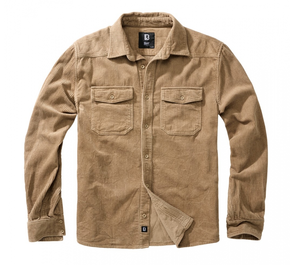 Corduroy Classic Shirt Long Sleeve camel