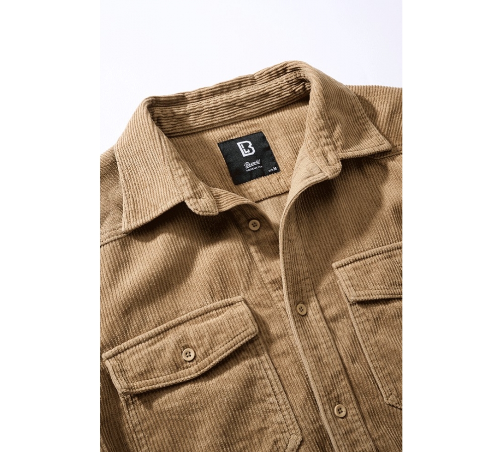 Corduroy Classic Shirt Long Sleeve camel