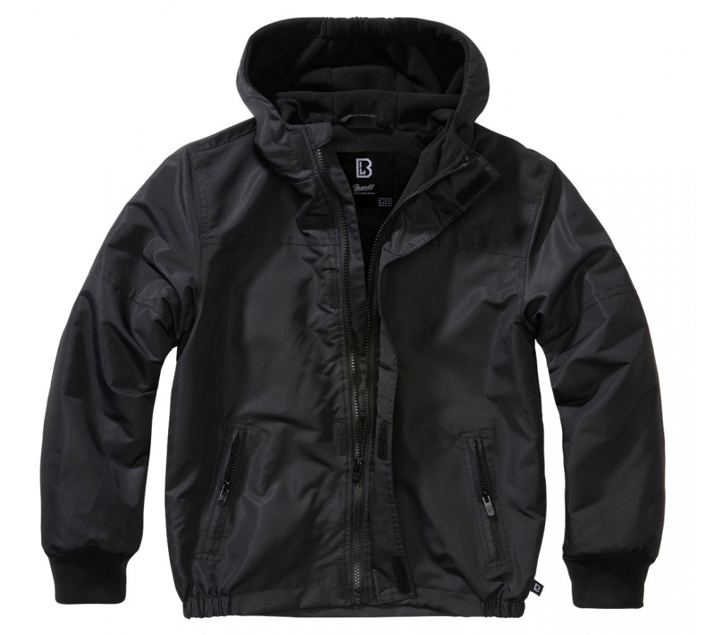 Kids Frontzip Windbreaker schwarz
