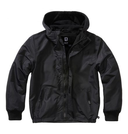 Kids Frontzip Windbreaker schwarz