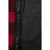 Kids Teddyfleece Jacket Hooded red/black