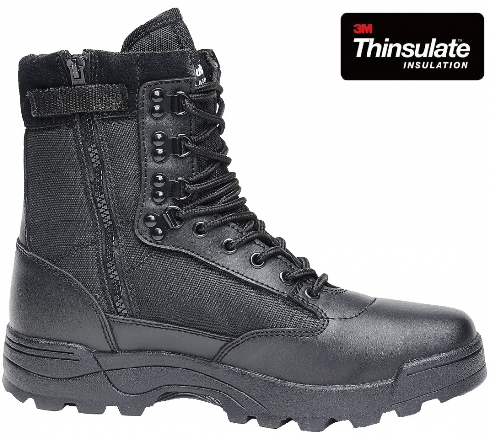 Tactical Boots Zipper schwarz