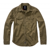 Women Vintage Shirt Long Sleeve olive