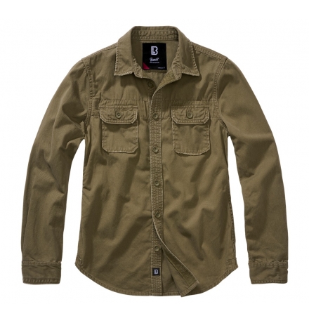 Women Vintage Shirt Long Sleeve olive