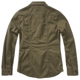 Women Vintage Shirt Long Sleeve olive