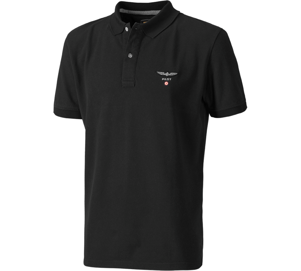 Pilot Polo Shirts Schwarz