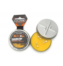 Vela "candleTIN Small Hot Burn", 3 mechas, cera de abejas, Exotac