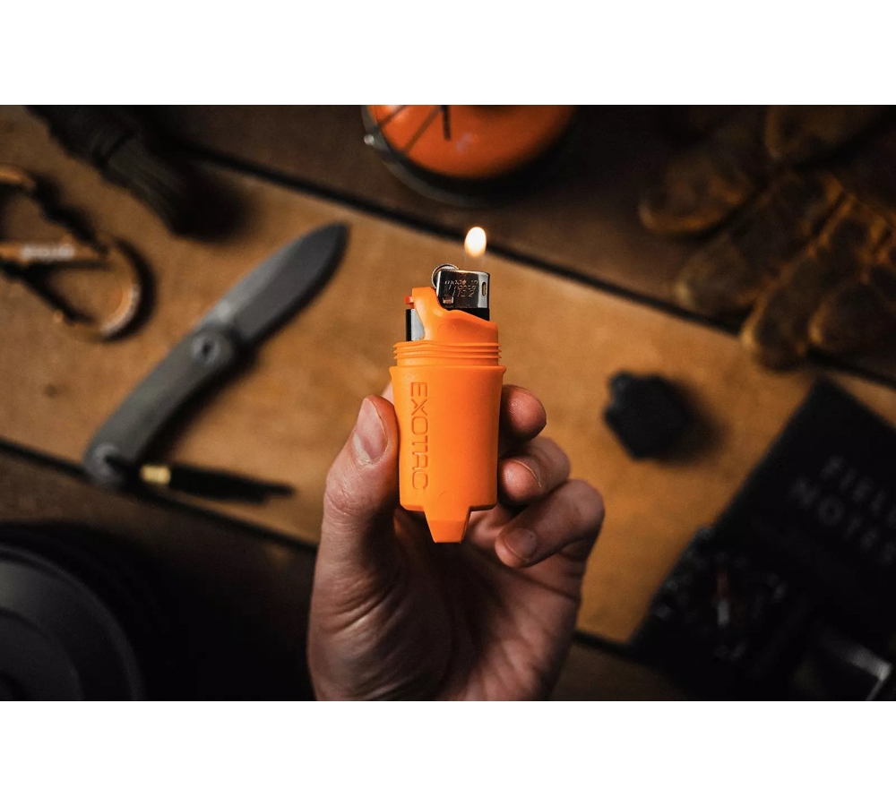 Obal "fireSLEEVE Mini", pro Mini-BIC, oranžový, bez zapalovače, Exotac
