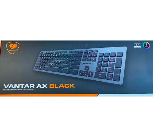 Tastatur Cougar VANTAR AX Black, Scherenschalter, Russisch