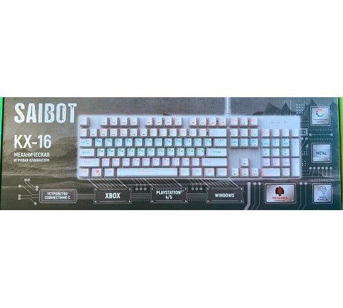 Russische Tastatur TFN Saibot KX-16 Wh, RU Layout, mechanisch