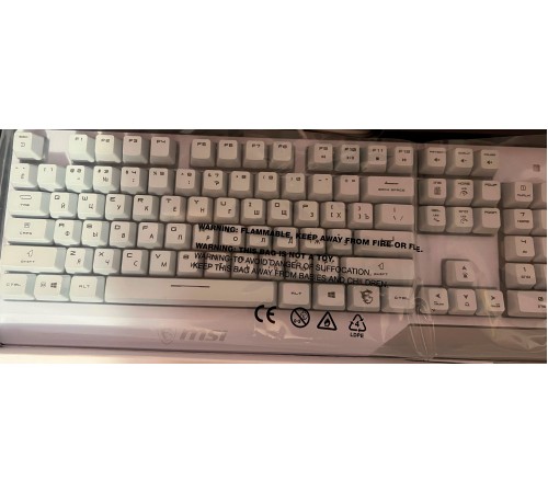 Russische Tastatur MSI Vigor GK30 White, RU Layout