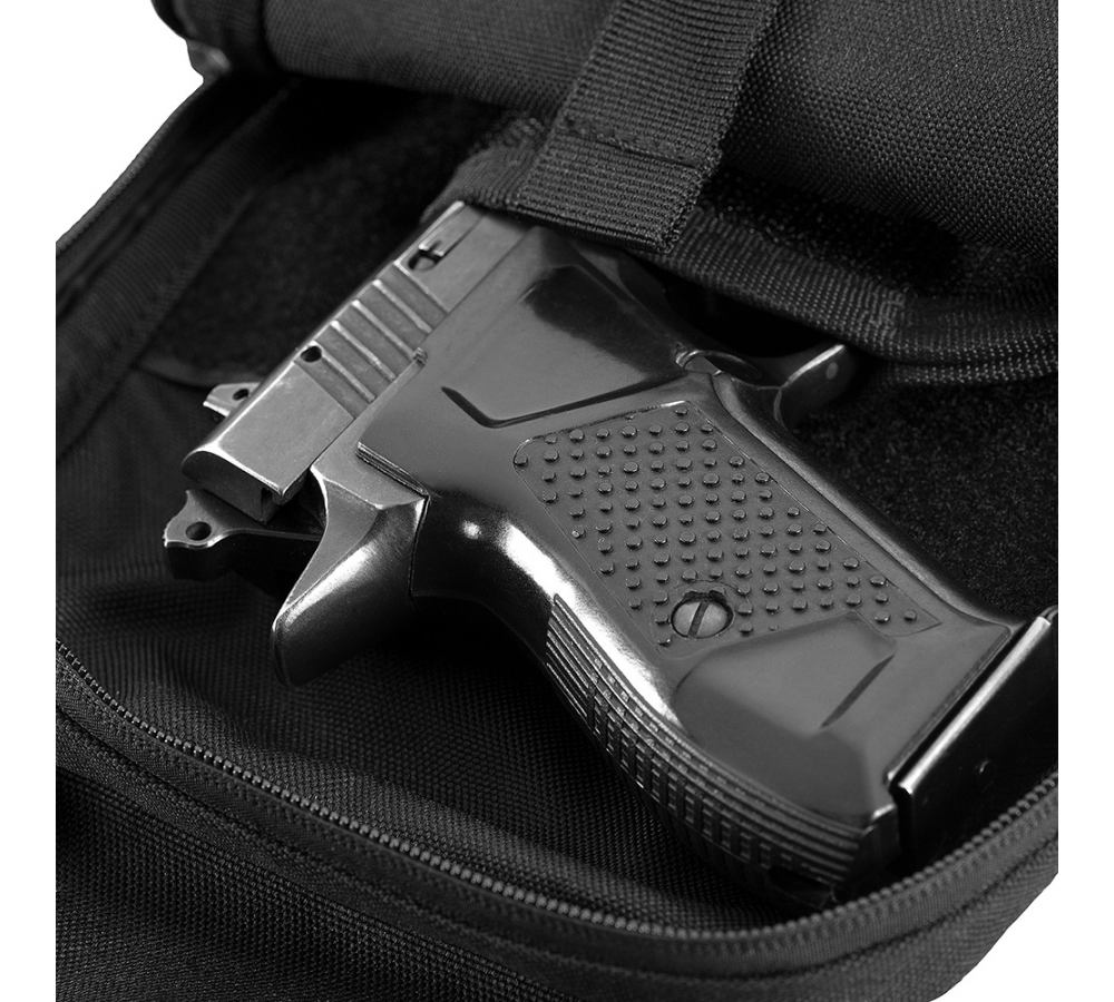 M-Tac Shoulder Bag with Holster, Velcro closure, Black