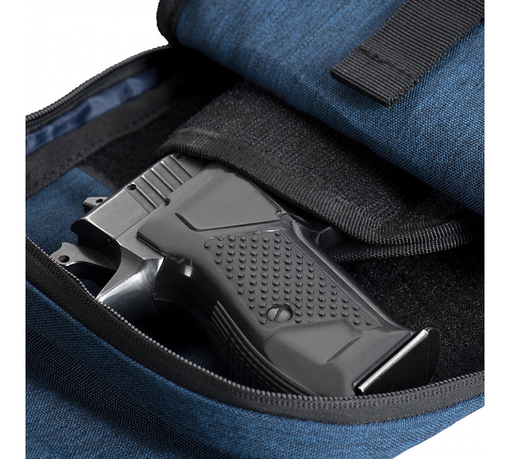 M-Tac Shoulder Bag with Holster, Velcro closure, Blue