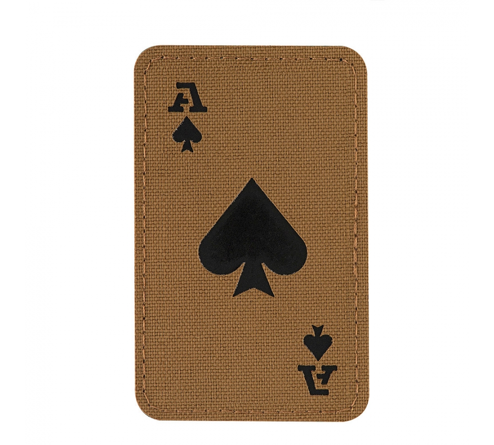 M-Tac Patch "Pik-Ass", Laserschnitt, Schwarz/Coyote