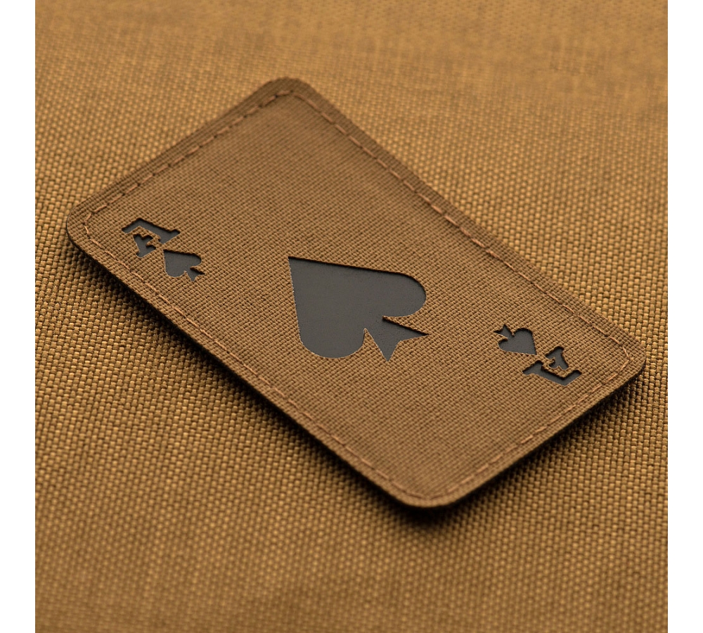 M-Tac Patch "Pik-Ass", Laserschnitt, Schwarz/Coyote