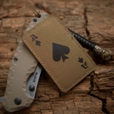 M-Tac Patch "Pik-Ass", Laserschnitt, Schwarz/Coyote