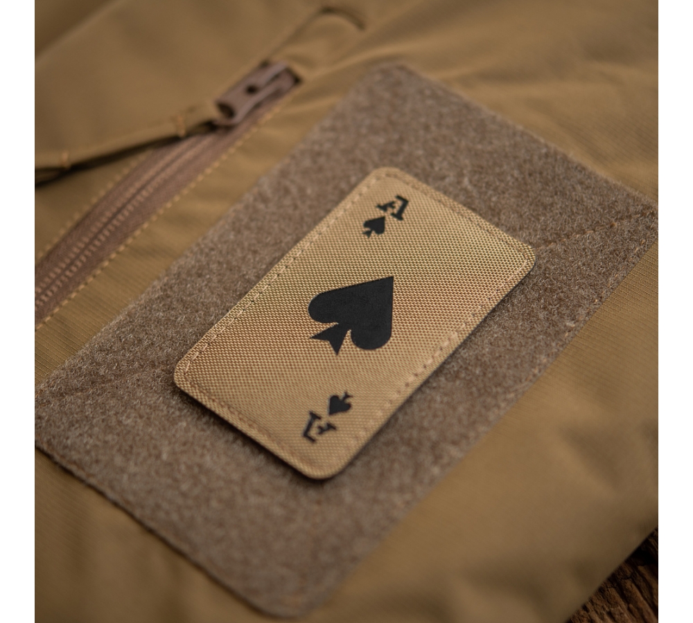 M-Tac Patch "Pik-Ass", Laserschnitt, Schwarz/Coyote
