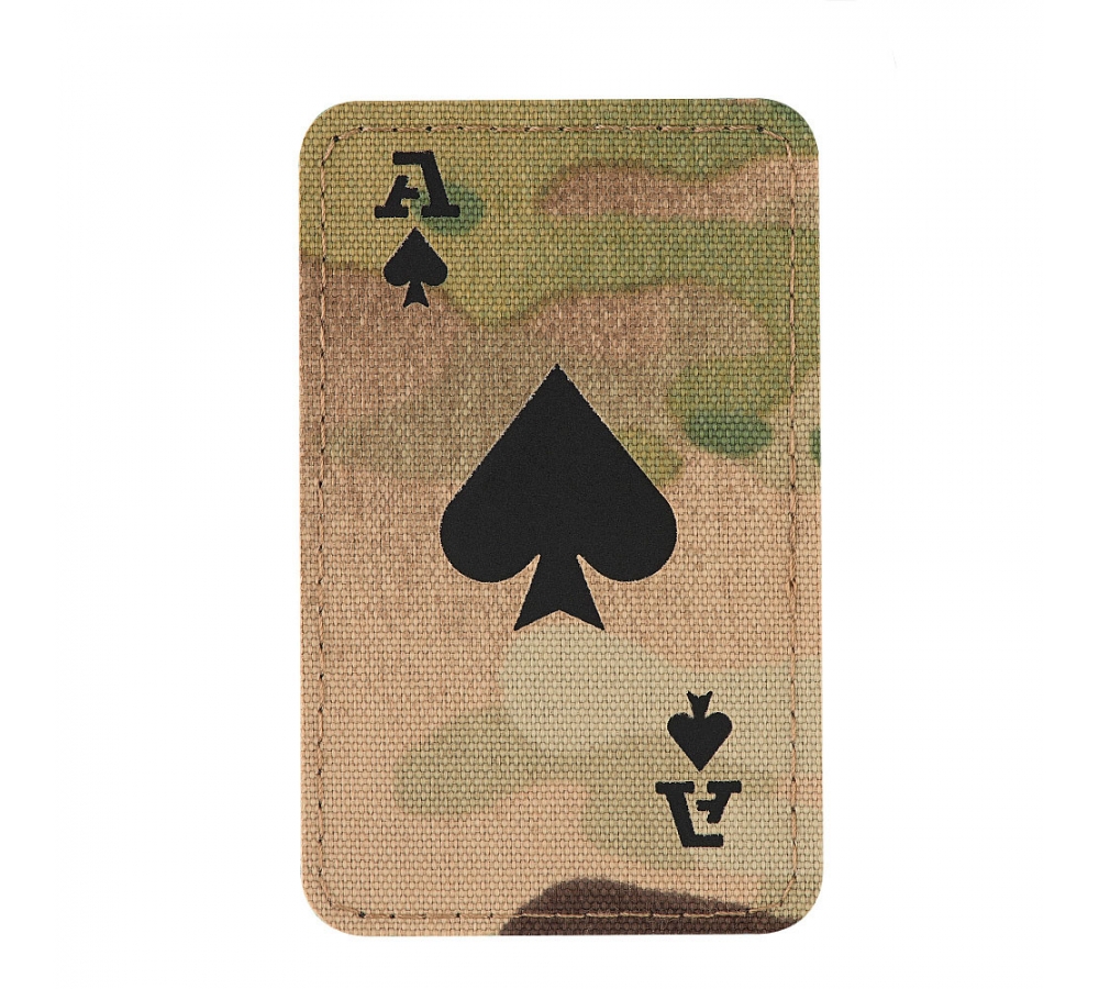 M-Tac Patch "Ace of Spades", Laser Cut, Multicam/Black
