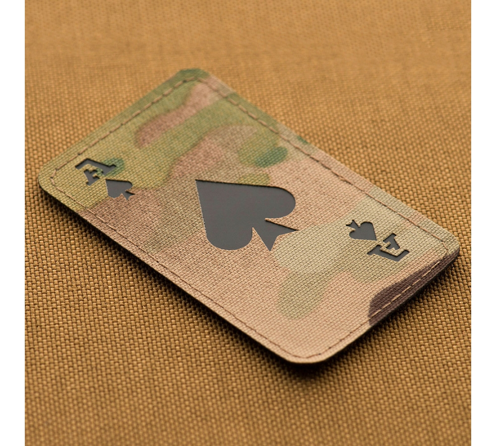 M-Tac Patch "Ace of Spades", Laser Cut, Multicam/Black
