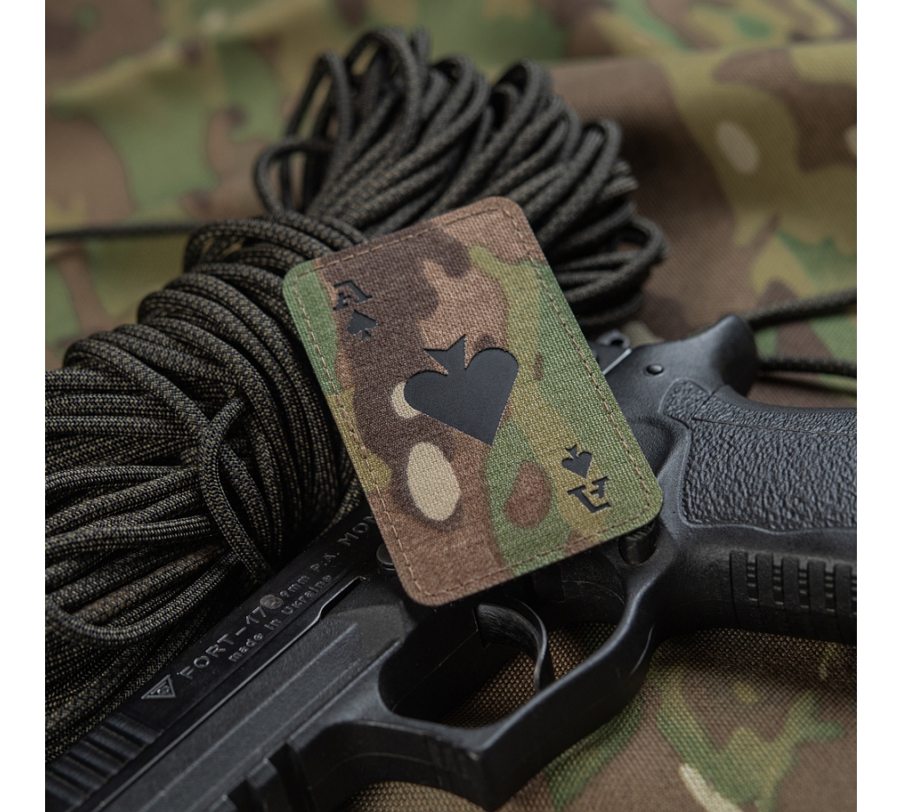 M-Tac Patch "Ace of Spades", Laser Cut, Multicam/Black