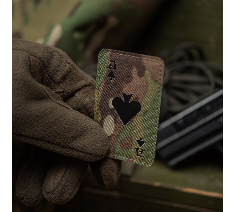 M-Tac Patch "Ace of Spades", Laser Cut, Multicam/Black