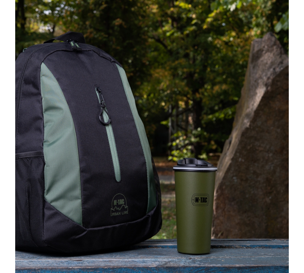 Isolierbecher "Insulated Mug 450 ml", Edelstahl, Olive, M-Tac