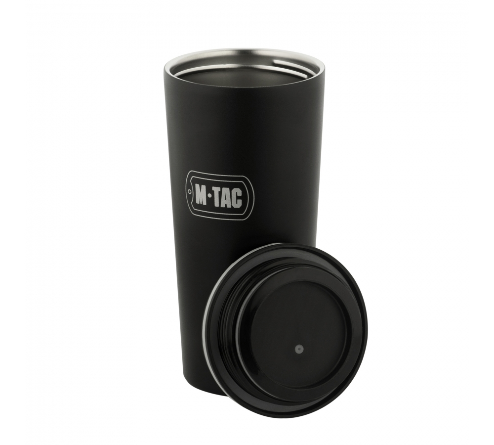 Isolierbecher "Insulated Mug 450 ml", Edelstahl, schwarz, M-Tac