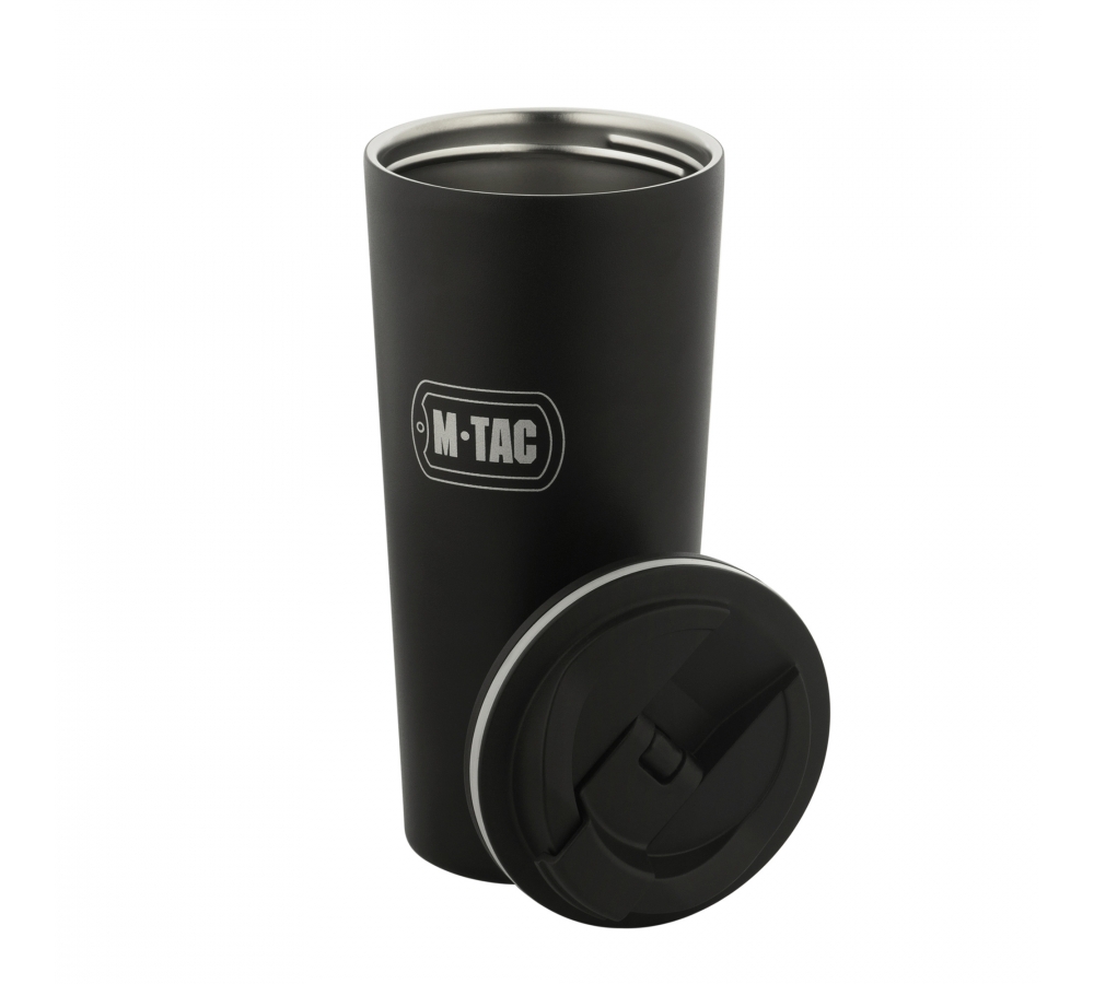 Isolierbecher "Insulated Mug 450 ml", Edelstahl, schwarz, M-Tac