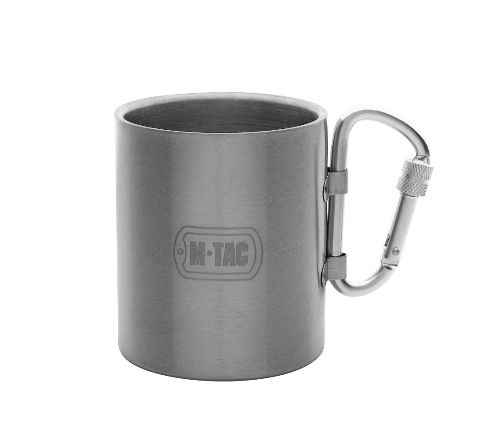 Thermobecher "Thermobecher 280 ml", mit Karabinergriff, Edelstahl, M-Tac