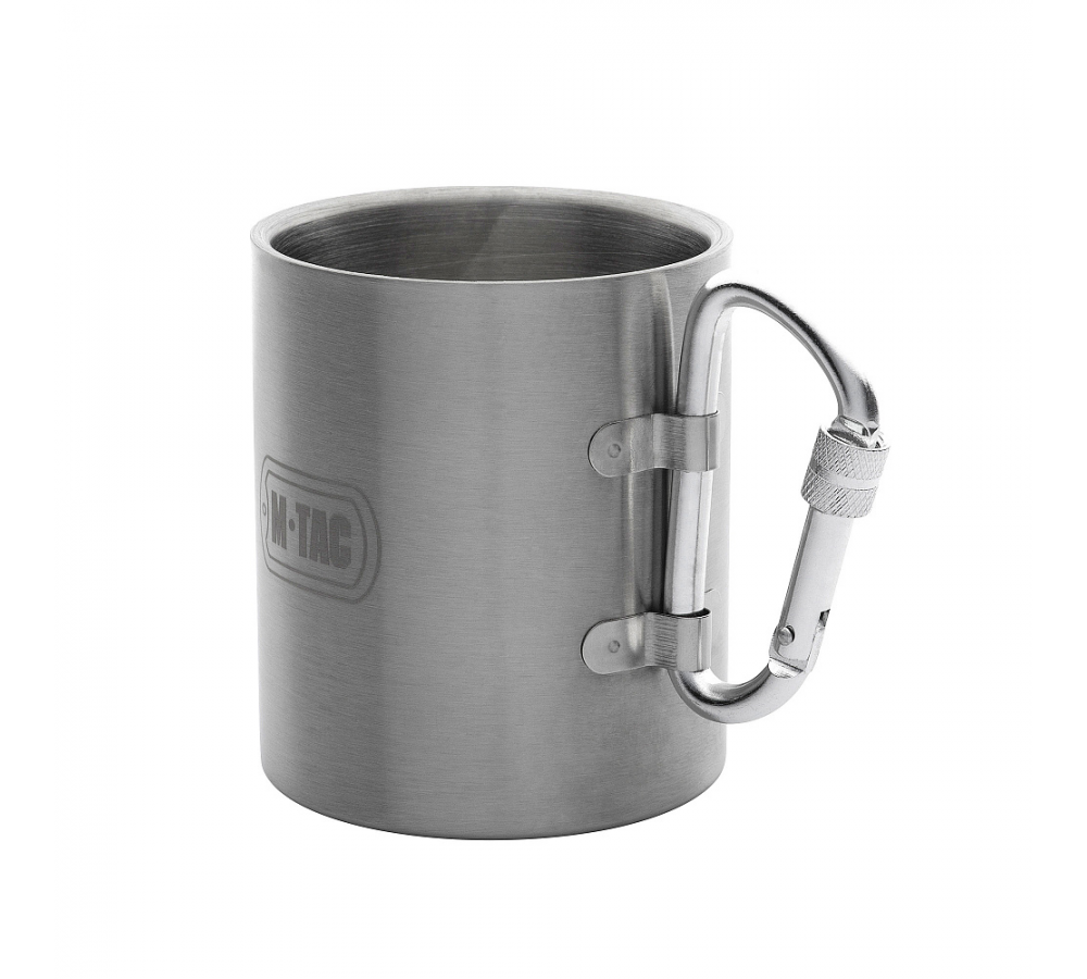 Thermobecher "Thermobecher 280 ml", mit Karabinergriff, Edelstahl, M-Tac