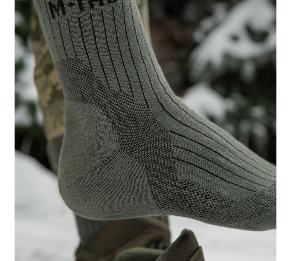 Носки "Hohe Socken Mk.4", с амортизацией, оливковые, M-Tac