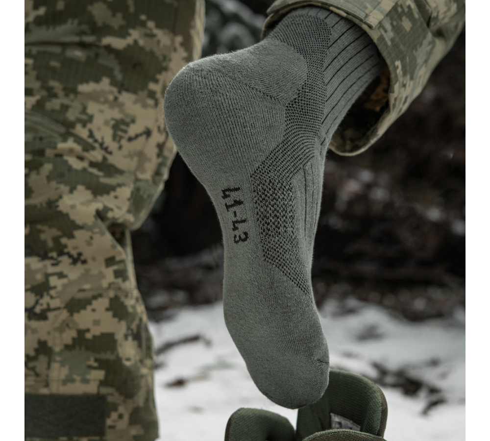 Носки "Hohe Socken Mk.4", с амортизацией, оливковые, M-Tac