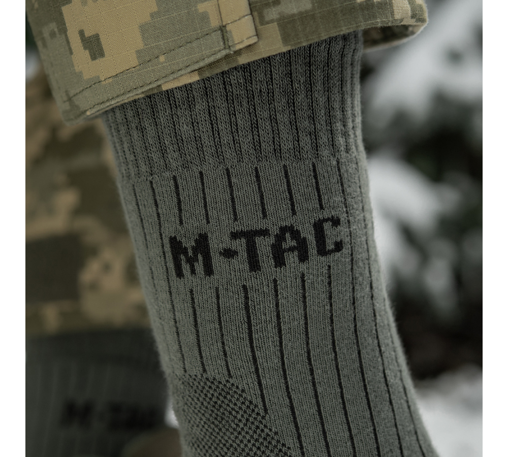 Носки "Hohe Socken Mk.4", с амортизацией, оливковые, M-Tac